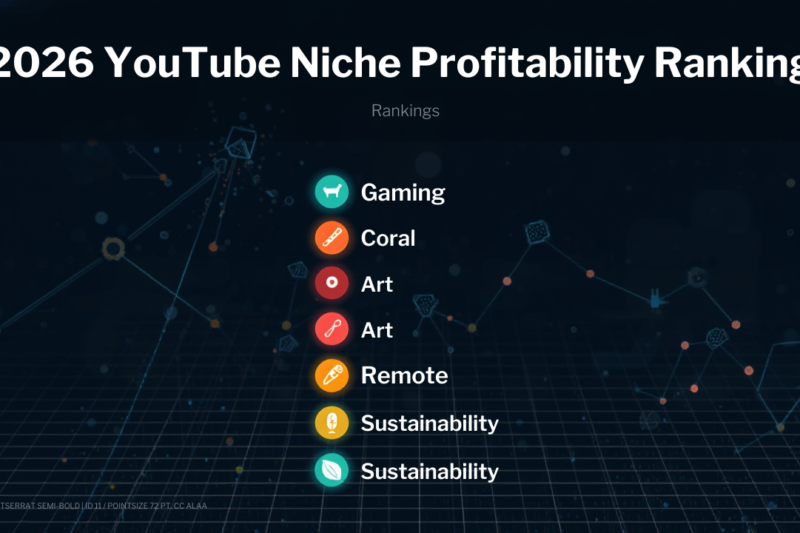 📊 2026 YouTube Niche Profitability Ranking